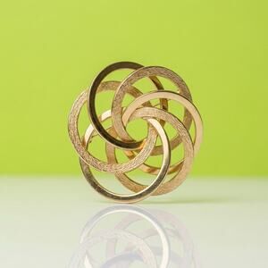 Sarah Coventry Tailored Swirl Gold Tone Brooch Pin Vintage